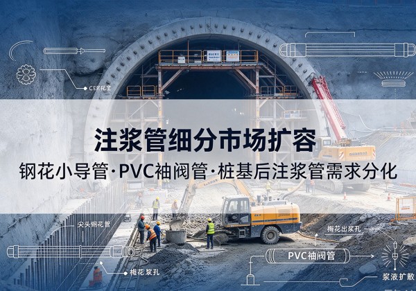 日照注浆管细分市场扩容，隧道钢花小导管、PVC 袖阀管、桩基后注浆管需求分化